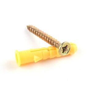  Cheville et vise à expansion en plastique (paquet de 100 pcs )