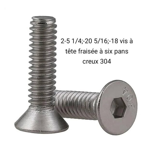 boulon Allen à tête fraisée – Image 2