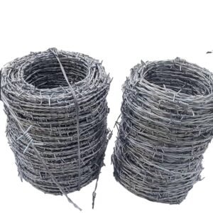 Bobine,Fil barbelé galvanisé pour clôture – le Rouleaux de100 mètres