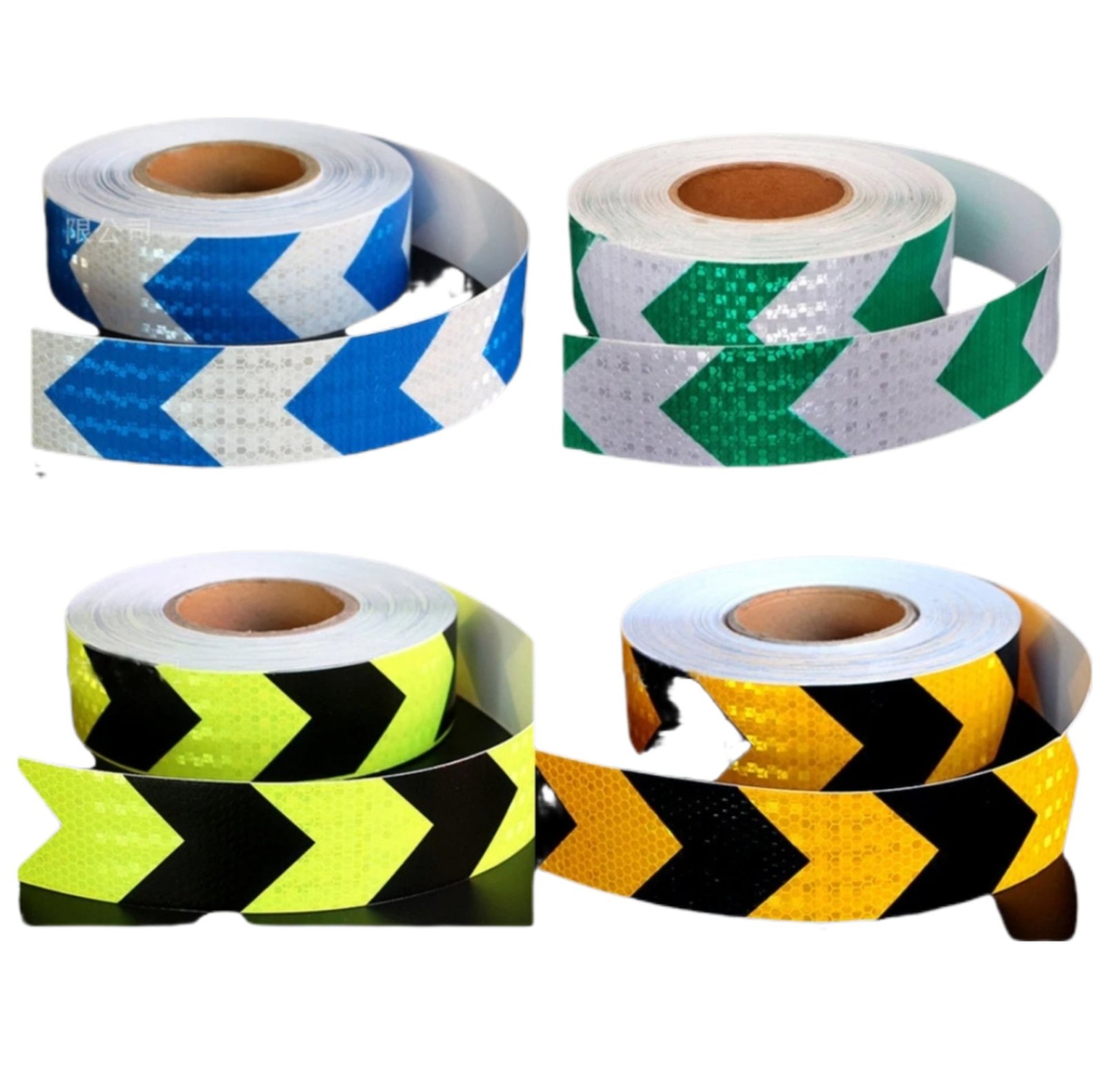 Ruban réfléchissant, 50m X 10 cm, ruban de signalisation réfléchissant, autocollant fléché pour sécurité des voiture, idéal pour camions et remorques Disponible en différentes couleurs – Image 3
