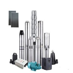 modèle LIIKOU 4FSS 16/30M-96V/750W. C'est une pompe submersible à courant continu (DC) conçue pour être alimentée par des panneaux solaires