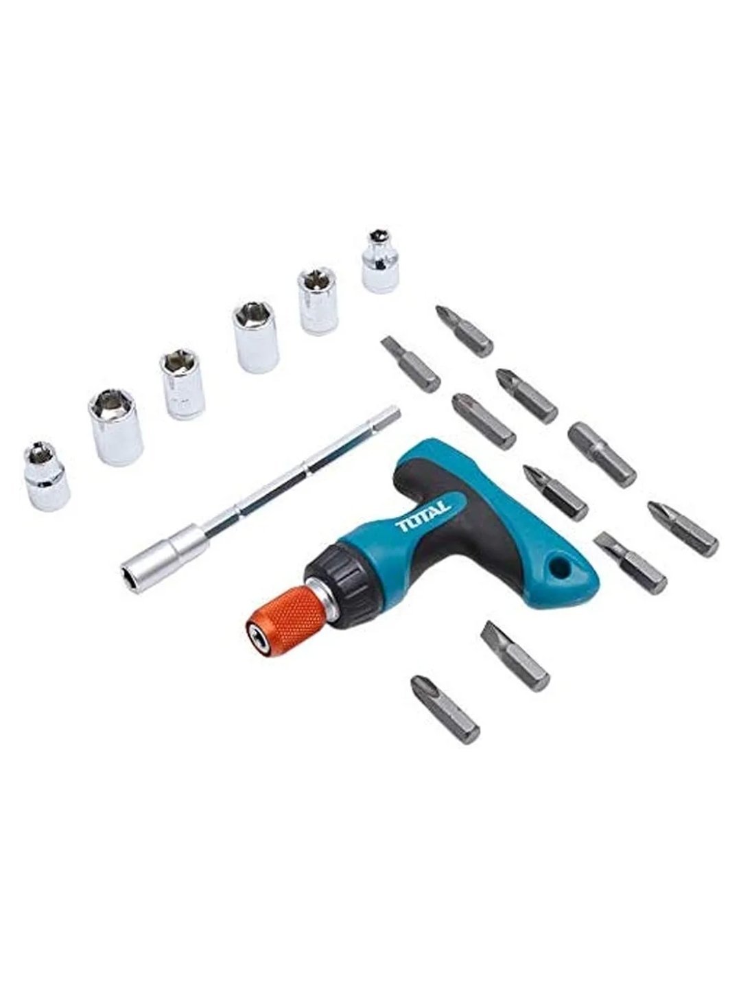 TOTAL TOOLS Jeu de 24 tournevis à clé à poignée en T – TACSD30186 – Image 2