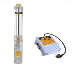 Pompe de puits profondeur 4 + Boitier de commande INGCO, modèle DWP11001. 