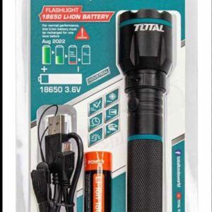  Lampe de poche LED rechargeable de la marque TOTAL, modèle TCFL186503.
