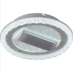 Lustre LED rond Arlux Fountain 60W, boîtier en métal / 3 couleurs d'éclairage / mode ventilateur télécommandé