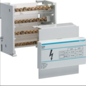 Répartiteur électrique  4 pôle 125A tétrapolaire 80 A de la marque Hager, modèle KJ01B
