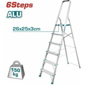 ÉCHELLE TOTALE ALUMINIUM 6 MARCHES PLIABLE (THLAD06061)