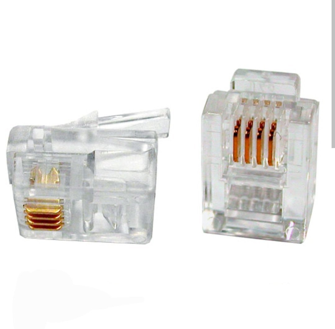 connecteur RJ11 mâle, couramment utilisé pour les lignes téléphoniques analogiques – Image 2