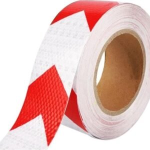 Ruban réfléchissant, 50m X 10 cm, ruban de signalisation réfléchissant, autocollant fléché pour sécurité des voiture, idéal pour camions et remorques Disponible en différentes couleurs