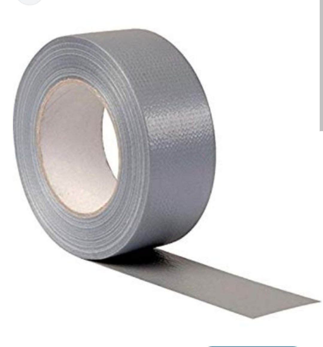 Ruban adhésif toilé, ou duct tape, Ruban de réparation Toilé 1001 Usages - 25m x 50mm - Rouge & Gris