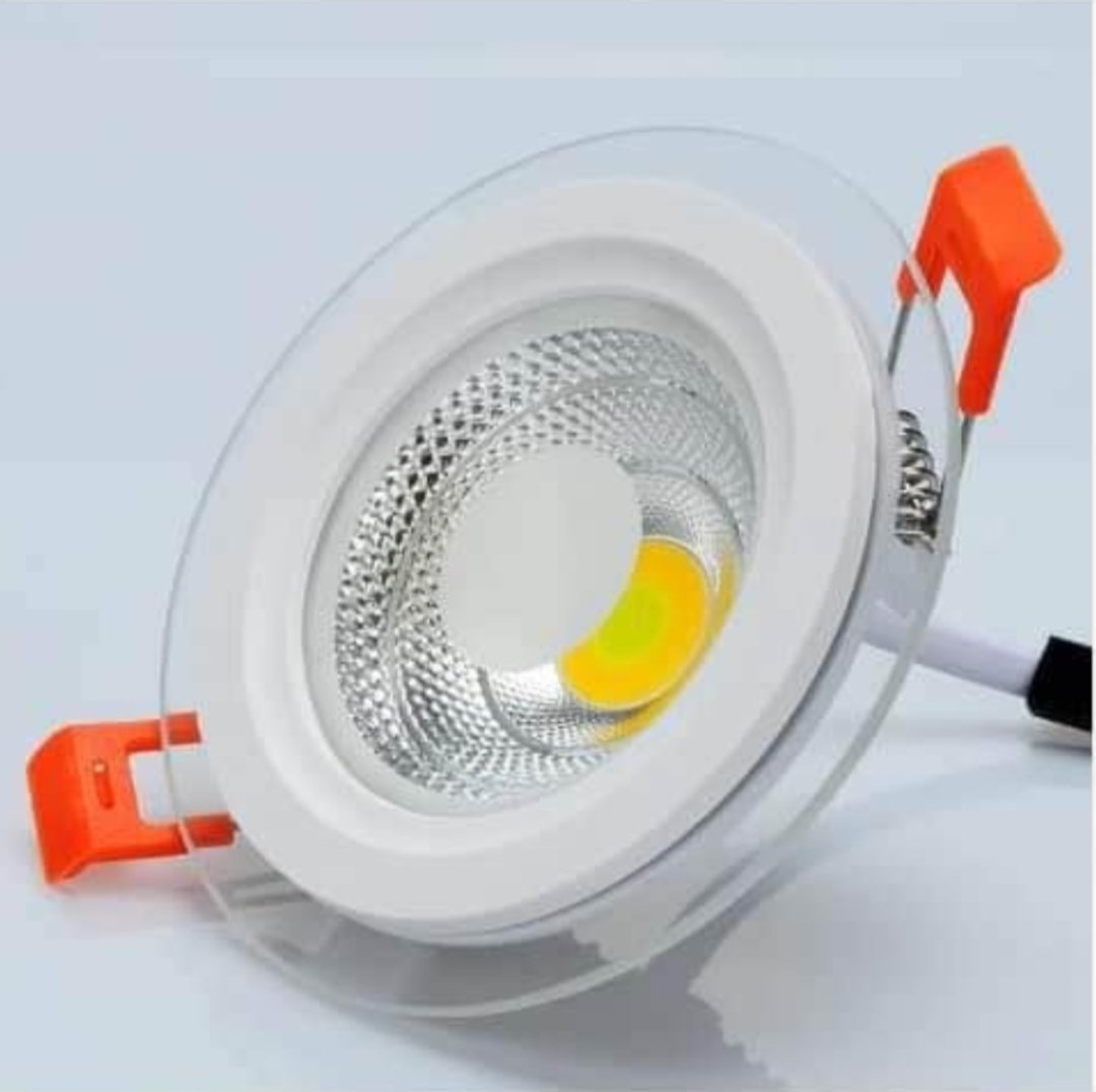 Spot en verre, Light 4 - Fixation par trou de 7 cm -3w- Haute qualité et efficacité - Excellent pour tous les usages d'éclairage intérieur (3 lumières - Blanc - Chaud - Solaire – Image 2