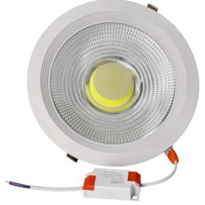 Spot encastré LED 30 W ; 2100 lm, couleur blanche (lot de 1) ; durée de vie < 15 000 h ; température de couleur : 6500 K ; dimensions : 55 mm × 216 mm. Spot encastré, lumière blanche froide, idéal pour salon, cuisine, magasin, commerce, bureau, hôpital, école, etc