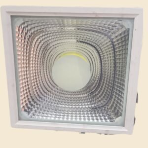 Spot encastré carré à LED 12W avec bordure en verre,