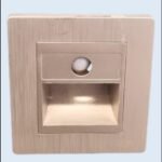 Spot escalier lumière LED capteur de mouvement 3W veilleuses intégré applique murale LED encastrée avec détecteur de mouvement, éclairage intérieur étape pour échelle couloir LED 86 boîte (Couleur : Blanc chaud (2700-3500K), Taille : Boîtier noir