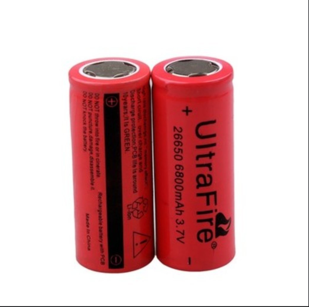 Batterie UltraFire 26650 3,7 V à tête plate rechargeable – Image 2