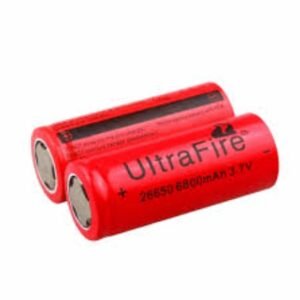 Batterie UltraFire 26650 3,7 V à tête plate rechargeable