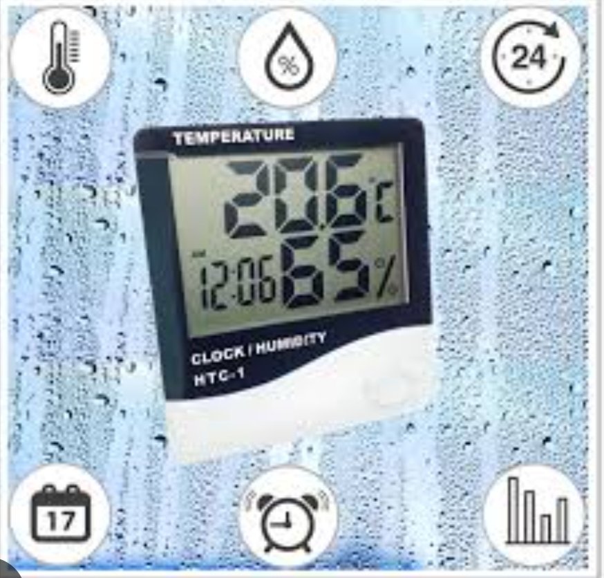thermo-hygromètre numérique (modèle HTC-1). Cet appareil est conçu pour mesurer simultanément la température et l'humidité relative de l'air. – Image 4