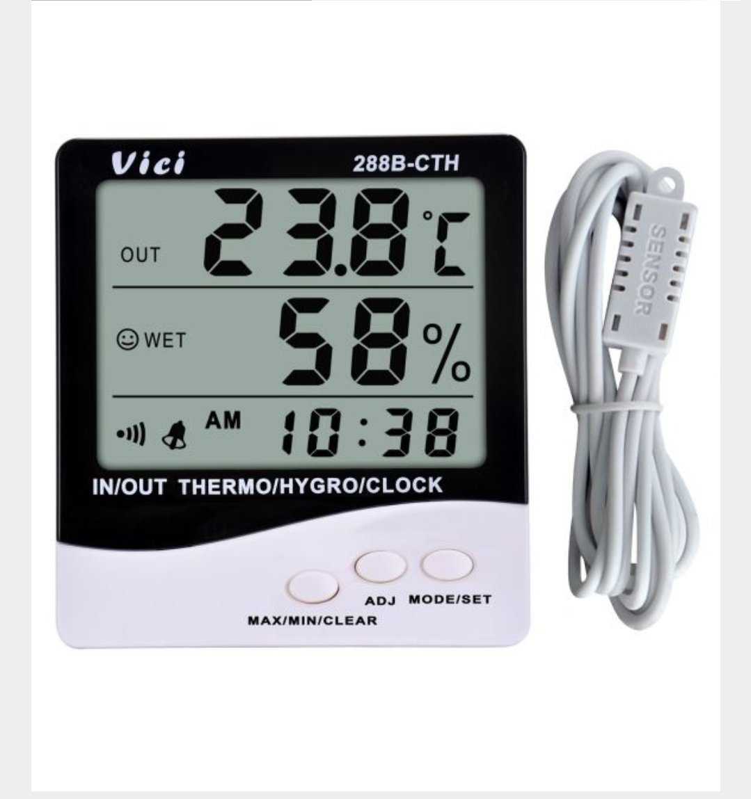 thermo-hygromètre numérique (modèle HTC-1). Cet appareil est conçu pour mesurer simultanément la température et l'humidité relative de l'air. – Image 3