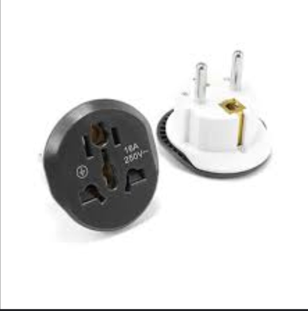 Prise Adaptateur universel UE broche ronde Adaptateur Universe| Prise de Voyage 16A | EU, US, UK, AU | Securité