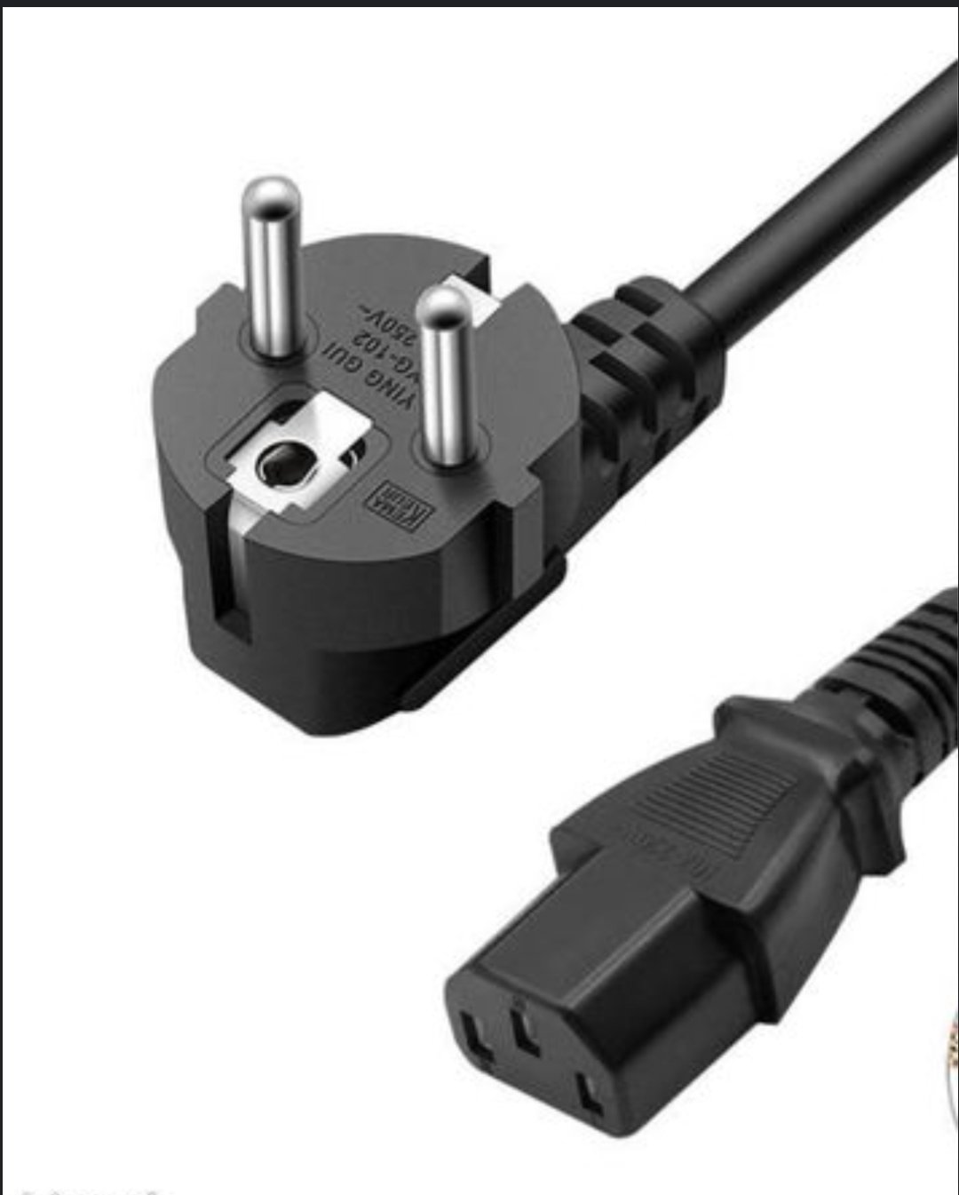 Câble d'alimentation pour PC / ordinateurs, écrans PC et périphériques compatibles (imprimantes, scanners, TV, chargeurs …) - Couleur Noir - Longueur variable (1m50 ) -2p+T Norme C13