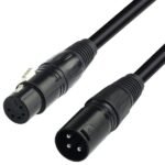 Câble adaptateur XLR mâle 3 broches vers XLR femelle 5 broches DMX 512 Turnaround DMX 512, câble adaptateur XLR3M vers XLR5F (lot de 2
