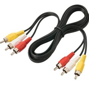 Câble  RCA 3 Audio Vidéo Composite 1.5m RCA 3 Mâle vers 3 Mâles pour TV, VCR, DVD, Satellite, Home Cinéma