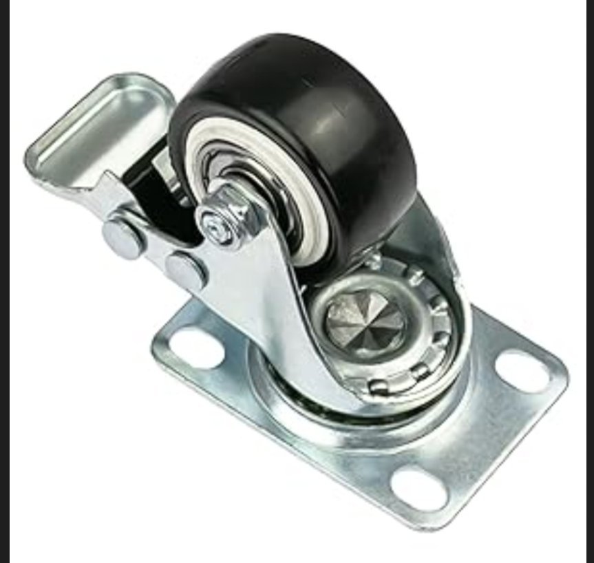 Roulettes de meubles pivotantes en PVC rouge, 17 mm, 4 pièces/ensemble 4 Roulette pivotante en caoutchouc