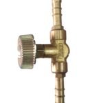 Vanne à aiguille en laiton en ligne pour tuyau de gaz/air/GPL de 8 mm de diamètre intérieur, fabriquée en Italie (50)