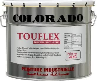 Touflex Colorado est une peinture d'étanchéité satinée, élastique et imperméable, conçue pour les terrasses