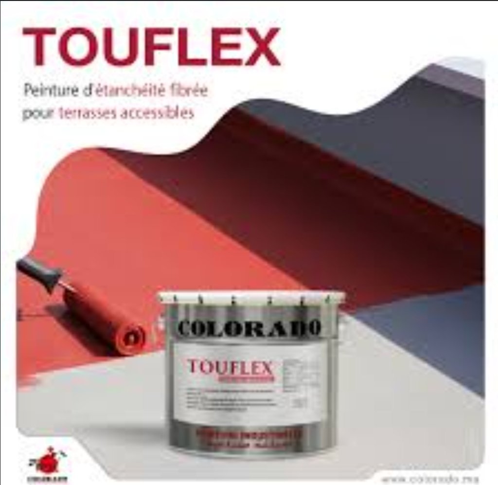 Touflex Colorado est une peinture d'étanchéité satinée, élastique et imperméable, conçue pour les terrasses – Image 2