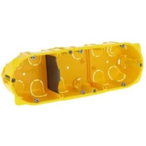 Boitier d'encastrement Batibox 3 postes Legrand - Profondeur 50mm -Jaune
