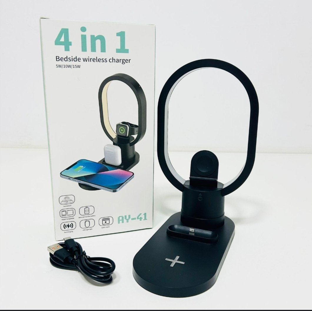 CHARGEUR SANS FIL 4IN1 AVEC VEILLEUSE AY-41 4-in-1 fast charger