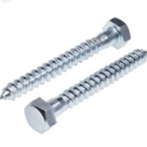Tire-fond (ou vis de carrossier) vis tire-fond (à tête hexagonale en acier au carbone zingué