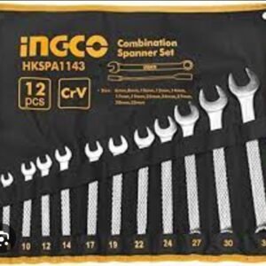 Jeu de clés mixtes de 12 pièces de la marque INGCO, modèle HKSPA1142. 
