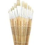Pinceaux  jeu de 12 assortis Rodart Eterna 579 Pure Bristle (poils de porc), conçu pour la peinture à l'huile, l'acrylique et la gouache