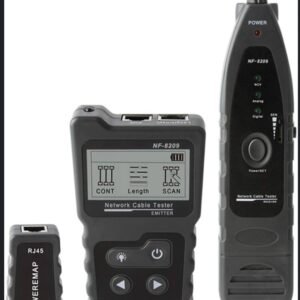 Testeur de câbles réseau NF-8209 : outil de suivi de câbles, analyse de câblage, testeur de câblage CAT5/CAT6, mesure de longueur, test PoE, fonction NCV, noir