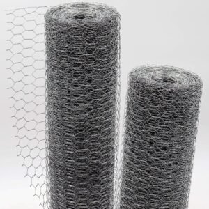 Grillage hexagonal galvanisé Aquagart 80 m | Clôture pour poules et lapins, maille fine 25 mm x 25 mm | Grillage hexagonal 0,9 mm | Hauteur 90 cm