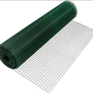 GRILLAGE Filet métallique plastifié en vert, rouleau de 25 mètres, Hauteurs 1,20 mètres, maillé 12, 7 x 12, 7 mm, filet de protection pour clôture de jardin