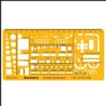 GRILLE D'AMENAGEMENT ECH: 1/100 "ISOMARS" REF: 1853 pochoir de dessin technique architectural Isomars