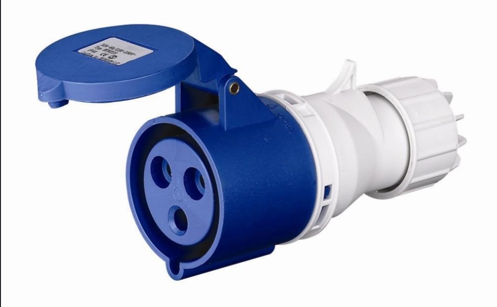 Prise Mobile 2P+T Femelle 32A
, 230V 32A 2 pôles + Terre CE, IP44 Poids brut : 270 g – Image 2