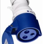 Prise Mobile 2P+T Femelle 32A
, 230V 32A 2 pôles + Terre CE, IP44 Poids brut : 270 g