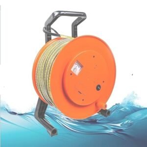 Sonde à Eaux, jauge de profondeur d'eau de puits GUSGL, indicateur de niveau d'eau avec sonde fixe et ruban métrique en acier. / 200 Mètres .