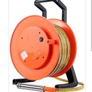 Jauge de profondeur de l'eau de puits, indicateur de niveau d'eau de puits ou Forage avec sonde fixe et ruban en acier / 200 Mètres