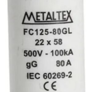 Fusible cylindrique 22 x 58 mm - 80 A GL/GG