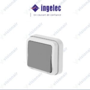 Interrupteur simple étanche gris clair encastré INGELEC TROPIC 55 5861/10A