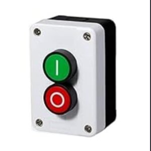 Boîte de commande – marche/arrêt avec 2 boutons poussoirs momentanés vert 1NO rouge 1NF vert avec symboles