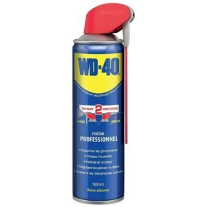 Lubrifiant dégrippant multifonctions WD40 aérosol de 500 ml – dégrippant WD-40 -LUBRIFIANT MULTIFONCTION