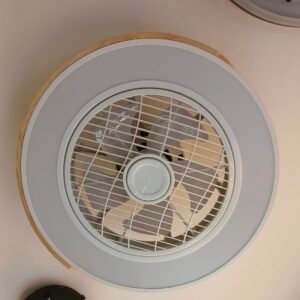 Ventilateur de Plafond LED 72W Blanc/Bois DC 6800 LM Ultra Silencieux avec Télécommande Été/Hiver