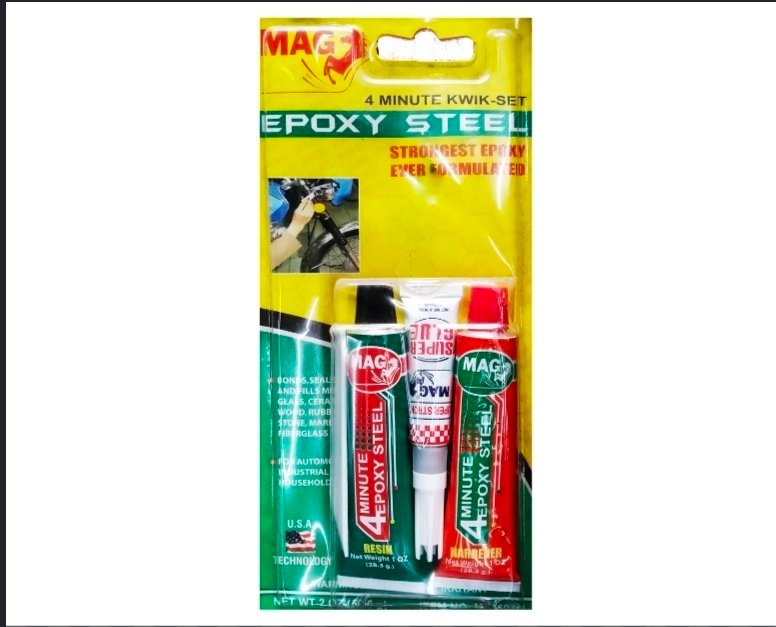 Colle époxy MAG Kwik-Set, colle époxy bicomposant couleur acier, conçue pour durcir en 4 minutes – Image 2