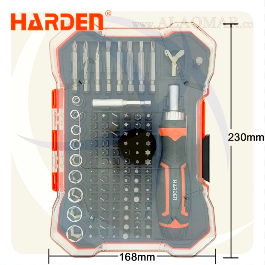 Jeux d'outils HARDEN 551105 Lot de 105 embouts de tournevis réversibles à cliquet – Image 2